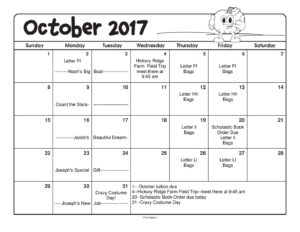 Oct Calendar